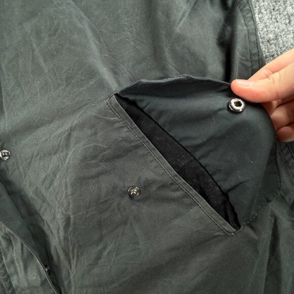 Barbour Rain Parka Heritage Brand Waxed Jacket Women Blue Hooded Size 6 US - Picture 11 of 16